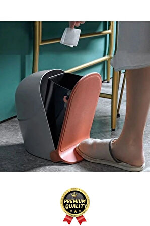 Yeni Tasarım Pratik Şık Tezgah Üstü Çocuk Odası Mutfak WC Banyo Ayak Pedallı Çöp Kovası Kutusu 2 Lt