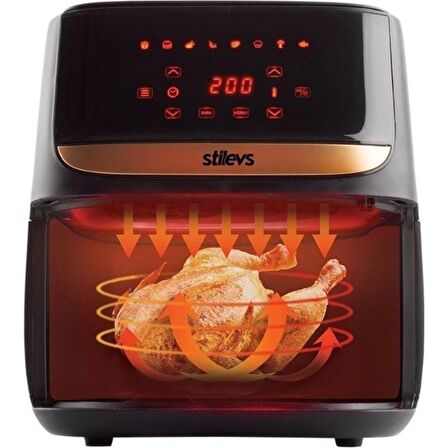 Stilevs AF-600 5.7 lt Yağsız Airfryer Siyah