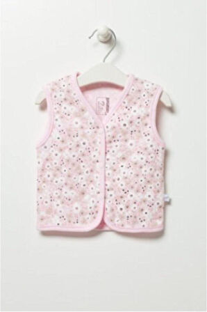 Kız Bebek Pembe Flower Yelek