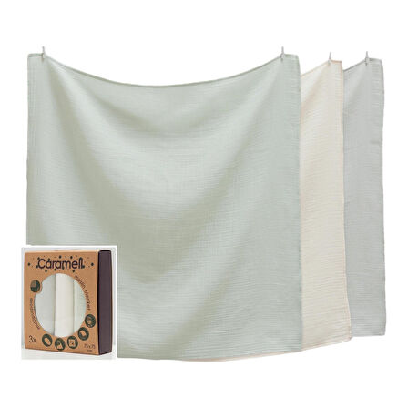 Caramell Basic Müslin Bebek Battaniye 75x75 Cm 2152