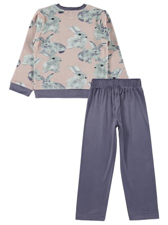 Dorka Golsut Süpersoft Desenli 3-11 Yaş Pijama Takımı - Pudra