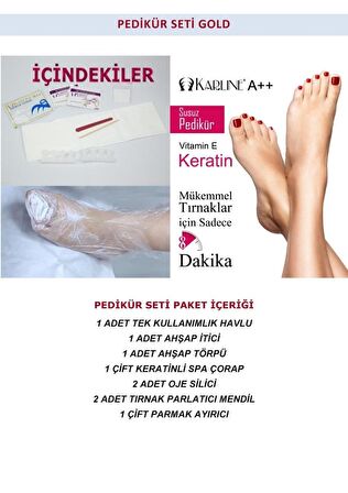 Karline A++ Susuz Keratinli Spa Çoraplı Pedikür