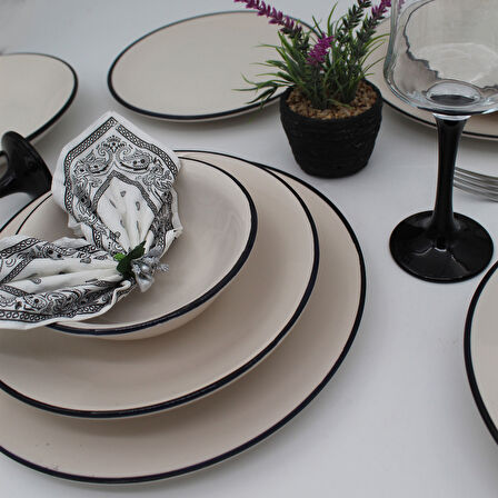 Luna 16 Parça 4 Kişilik Yemek Takımı 