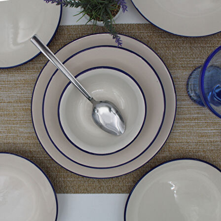 Royal 24 Parça 6 Kişilik Yemek Takımı- Kobalt File