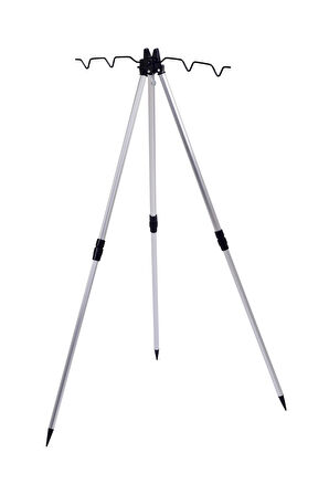 Exent 3 Ayaklı Alüminyum Teleskopik, katlanabilir hafif kamış ve olta dayama Sehpası (Tripod)