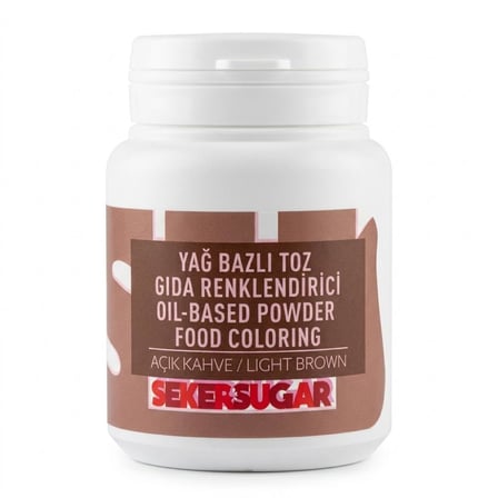 Şeker & Sugar Açık Kahverengi Yağ Bazlı Toz Gıda (Boyası) Renklendiricisi 25 g
