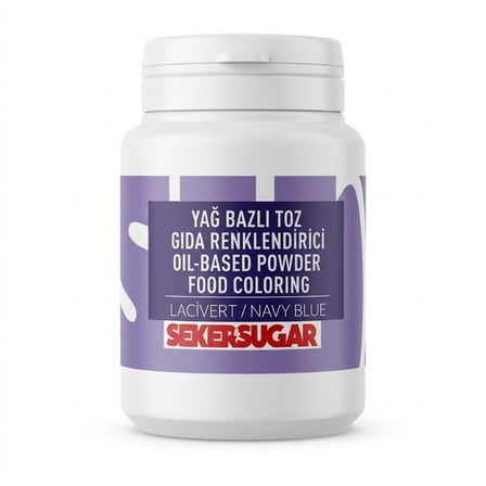 Şeker & Sugar Lacivert Yağ Bazlı Toz Gıda (Boyası) Renklendiricisi 25 g