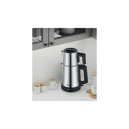LORENZO LRZ-1077 GRANDE ÇELİK ÇAY MAKİNESİ İNOX
