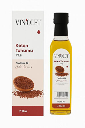 Vinolet Keten Tohumu Yağı Soğuk Sıkım 250 Ml