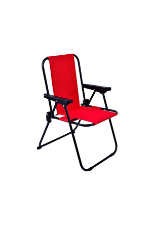 EXENT 2-6 Yaş LÜX Çocuk Piknik Sandalyesi-Mini Kamp Sandalyesi-KIRMIZI