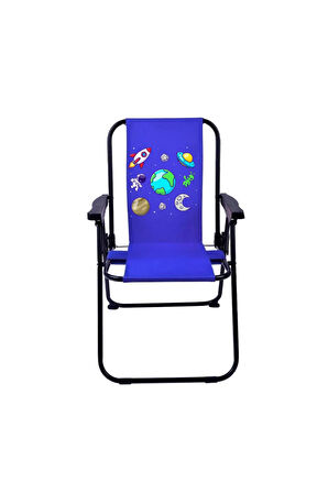 EXENT Galaxy Uzay Yolu 2-6 Yaş LÜX Çocuk Piknik Sandalyesi-Mini Kamp Sandalyesi-MAVİ