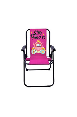 EXENT Little Princess 2-6 Yaş LÜX Çocuk Piknik Sandalyesi-Mini Kamp Sandalyesi-PEMBE