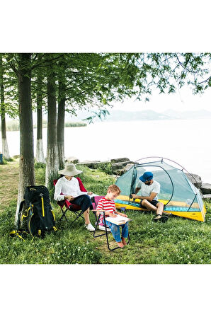 EXENT Little Princess 2-6 Yaş LÜX Çocuk Piknik Sandalyesi-Mini Kamp Sandalyesi-PEMBE