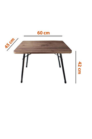 Exent 45X60 cm Kamp Sehpası, Piknik, bahçe balkon plaj sehpası Katlanır Sehpa-Atlantik Çam
