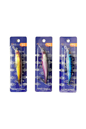 Exent 6 kancalı 11,5 cm -13 gr. Rapala-Sahte yem (3 adet)