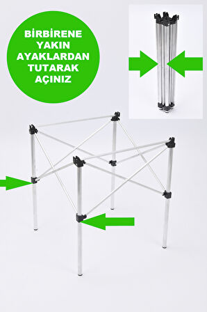 Exent 50x70 cm Kamp Masası Katlanabilir Masa, Piknik Masası, Siyah Taşıma Çantalı-PETROL YEŞİLİ