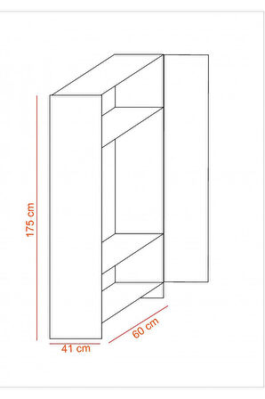 Oskar 2 Kapaklı Elbise Dolabı-2 Kapılı Gardırop