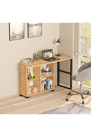 Oskar Katlanir L Çalisma Masası-Bilgisayar Masası-ÇİFTYÖNLÜ