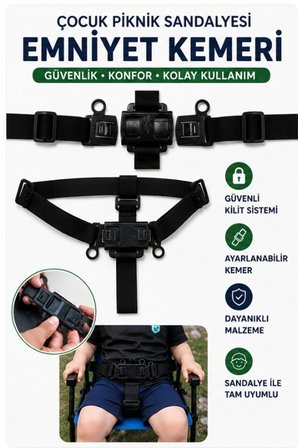Exent Ayarlanabilir 3 Nokta Çocuk Emniyet Kemeri