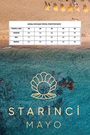 Tesettür Mayo Likralı Kruvaze Tasarım Kaftanlı Lacivert