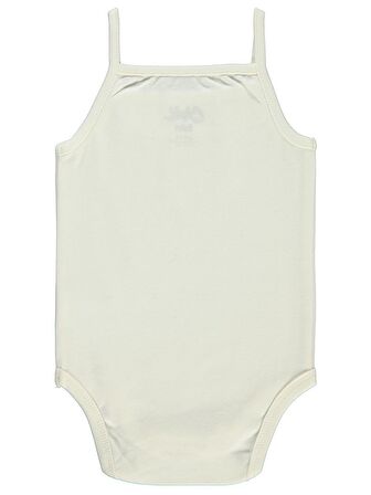 Civil Baby Kız Bebek Çıtçıtlı Badi 3-9 Ay Ekru