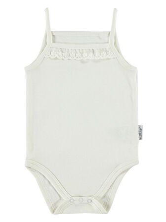 Civil Baby Kız Bebek Çıtçıtlı Badi 12-24 Ay Ekru