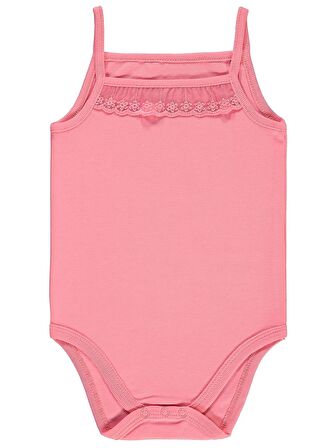 Civil Baby Kız Bebek Çıtçıtlı Badi 12-24 Ay Yavruağzı