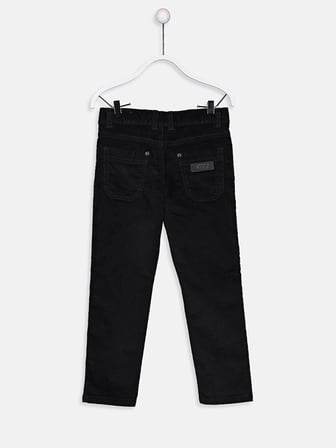 LCW Kids Siyah Skinny Kadife Erkek Çocuk Pantolon