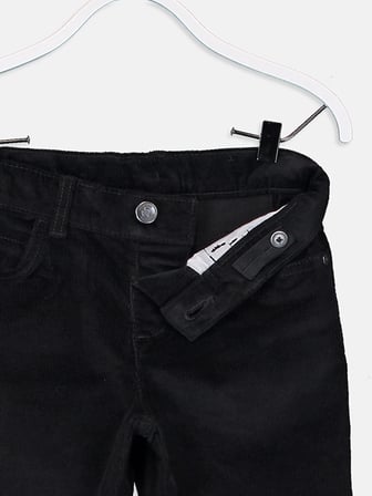 LCW Kids Siyah Skinny Kadife Erkek Çocuk Pantolon