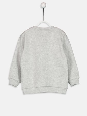 LCW baby Kar Beyazı Melanj Sweatshirt