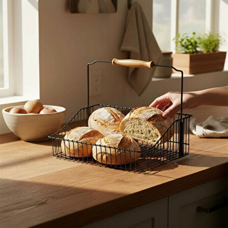 Vip Ahmet VP-168  20*30 cm Mutfak Banyo Ferforje Metal Sepet