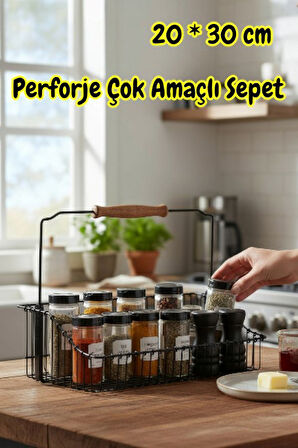 Vip Ahmet VP-168  20*30 cm Mutfak Banyo Ferforje Metal Sepet