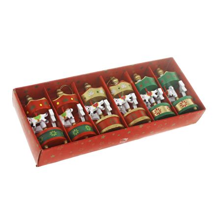 6 Adet 3x7.5cm Minik Atlı Karınca Süs Kırmızı Altın Yeşil