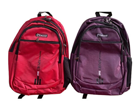 Escool Sırt Çantası 3 Gözlü Kod:880 Okul Çantası - 1 adet