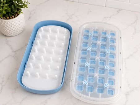 Arlina Home Kids 32 Gözlü Bas Çıkar Hazneli Buz Kalıbı Mavi