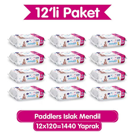 Paddlers Islak Mendil 12x120 li Koli (1440 Yaprak)