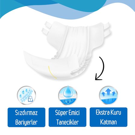 Yetişkin Hasta Bantlı Bez Medium 30 Adet –  Sızdırmaz, Yüksek Emicilik, Koku Kontrollü 