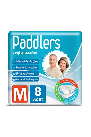 Paddlers Yetişkin Hasta Bantlı Bez Medium 8 Adet