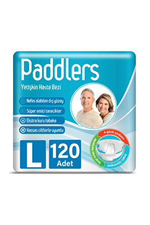 Paddlers Yetişkin Bantlı Bez Large 30 x 4 li Koli (120 Adet)