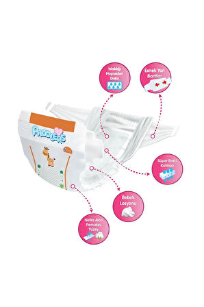 Paddlers Bebek Bezi 3 Numara Midi 9 Adet (4-9 Kg) Deneme Paketi