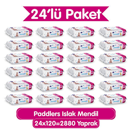 Paddlers Islak Mendil 24x120 li Koli (2880 Yaprak)