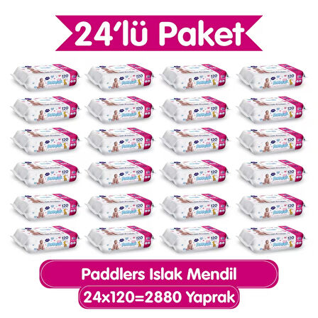 Paddlers Islak Mendil 24x120 li Koli (2880 Yaprak)