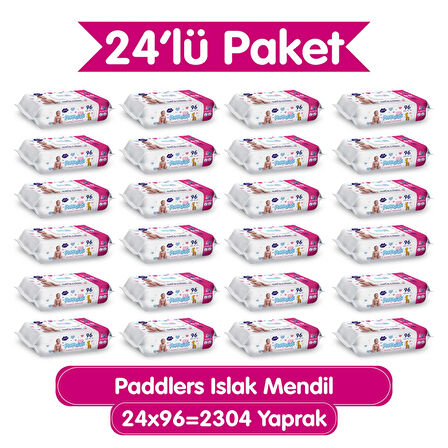 Paddlers Islak Mendil 24x96 lı Koli (2304 Yaprak)