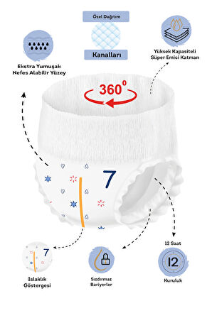 Paddlers Külot Bebek Bezi 7 Numara XX-Large 18 Adet (20-30 Kg) Eko Paket