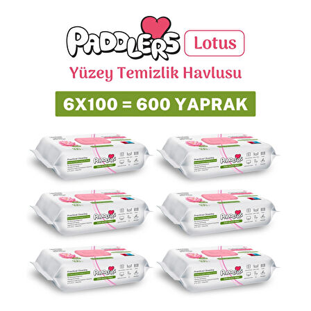 Easy Clean Lotus Çiçeği Yüzey Temizlik Havlusu 6x100 (600 Yaprak)