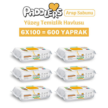 Easy Clean Arap Sabun Katkılı Yüzey Temizlik Havlusu 6x100 (600 Yaprak)