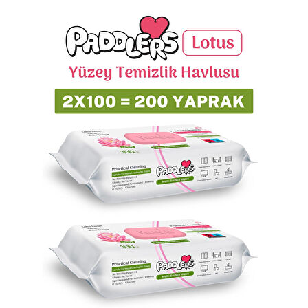 Easy Clean Lotus Çiçeği Yüzey Temizlik Havlusu 2x100 (200 Yaprak)