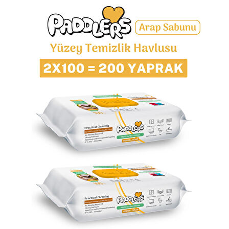 Easy Clean Arap Sabun Katkılı Yüzey Temizlik Havlusu 2x100 (200 Yaprak)