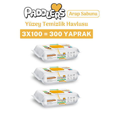 Easy Clean Arap Sabun Katkılı Yüzey Temizlik Havlusu 3x100 (300 Yaprak)