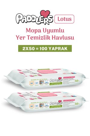 Easy Clean Lotus Çiçeği Kokulu Mopa Uyumlu Yer Temizlik Havlusu 2x50 100 Yaprak